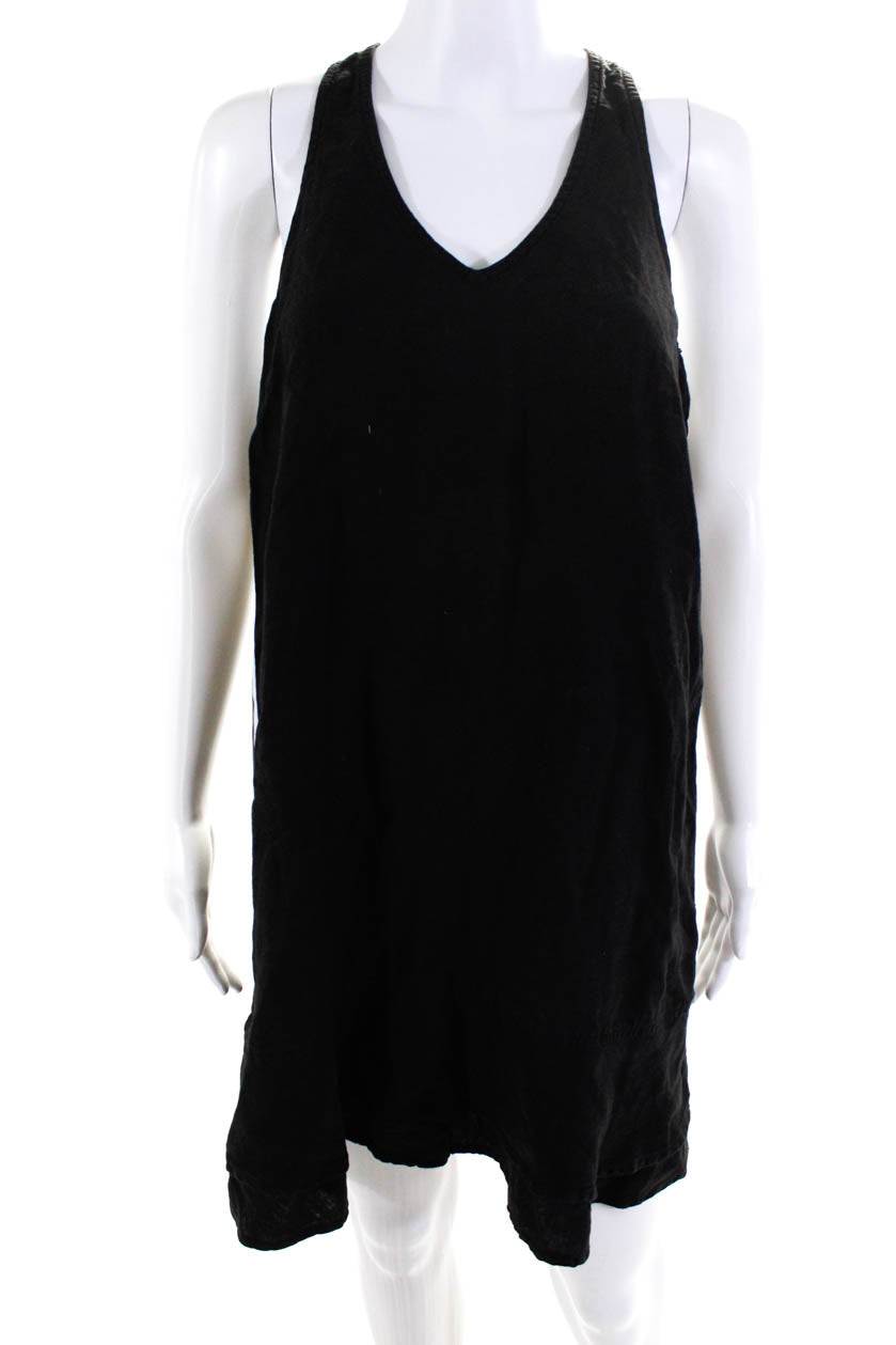 Bella Dahl Womens Sleeveless Side Striped Mini Dress Black Linen Size -  Shop Linda's Stuff