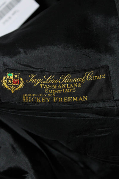 Hickey Freeman Mens Two Button Boardroom Blazer Gray Wool Size 40 Long