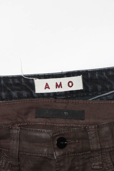 Joes Amo Womens Cotton Buttoned Skinny Straight Leg Jeans Black Size EUR29 Lot 2