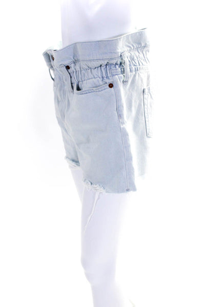 IRO Womens Denim Paper Bag Andel Shorts Blue Size 25