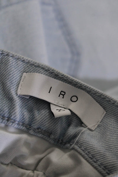IRO Womens Denim Paper Bag Andel Shorts Blue Size 25