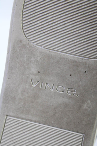 Vince Womens Solid Brown Velvet Slip On Platform Sneakers Shoes Size 8.5M