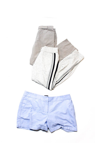 J Crew Womens Cotton Shorts Trousers Sweatpants Blue Gray Size 8 4 XS Lot 3