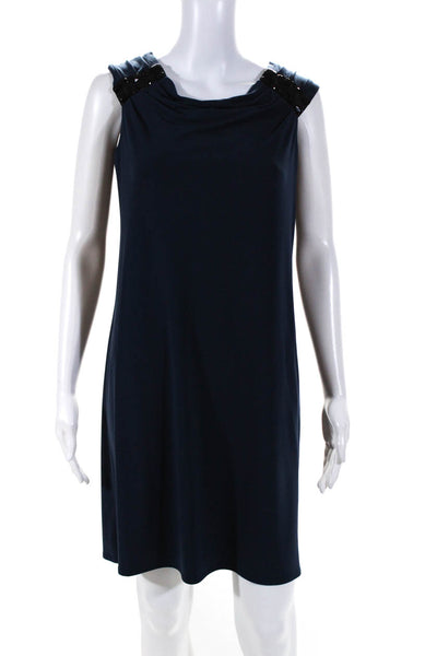 Laundry by Design Womens Jeweled Body Con Dress Navy Blue Size 4