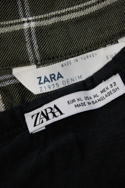 Zara Womens T-Shirts Tops Dresses Black Size XL S Lot 2