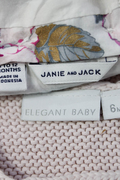 Janie and Jack Elegant Baby Girls Blouse Sweater Multicolor Size 6-12M 6M Lot 2