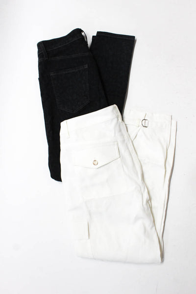 Theory J Brand Womens Pants Lillie Jeans White Black Size 4 26 Lot 2