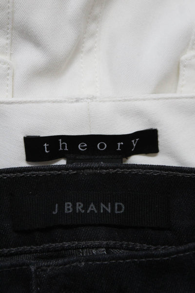 Theory J Brand Womens Pants Lillie Jeans White Black Size 4 26 Lot 2