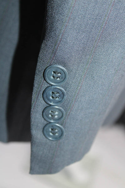 Raquet Club Mens Two Button Notched Lapel Blazer Jacket Gray Wool Size 42R
