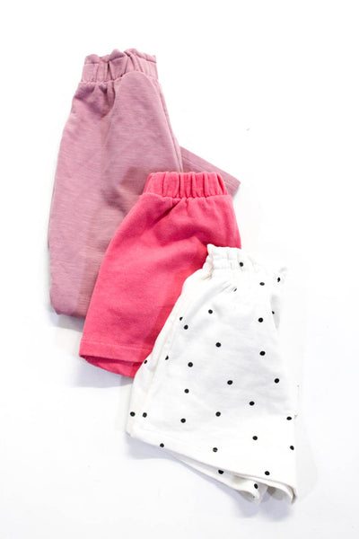 Zara Baby Girls Ruffled Sweatpants Shorts Purple Pink White Size 3-4Y Lot 3
