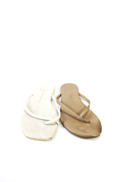 Dolce Vita Tkees Womens T Strap Sandals Brown White Leather Size 8 Lot 2