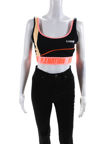 P.E Nation Women's Colorblock Sports Bra Black Size L - Shop
