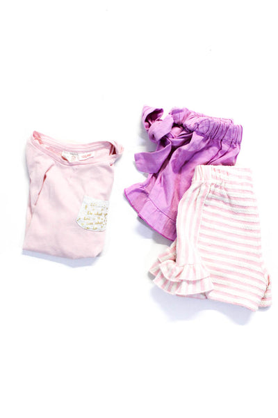Zara Baby Girl Baby Short Sleeved Round Neck T Shirt Skirts Pink Size 3-4Y Lot 3