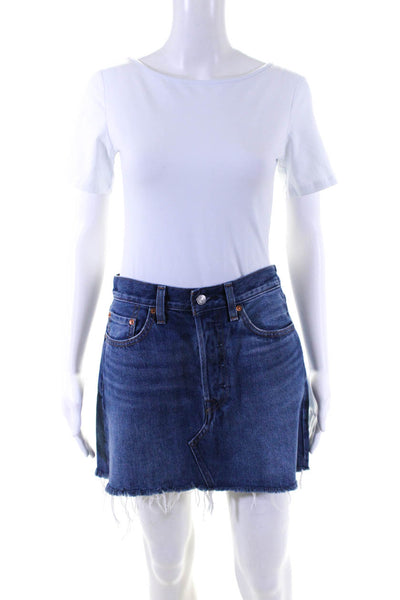 Levis Zara Women's Denim Mini Skirts Blue Black Size M 27 Lot 2