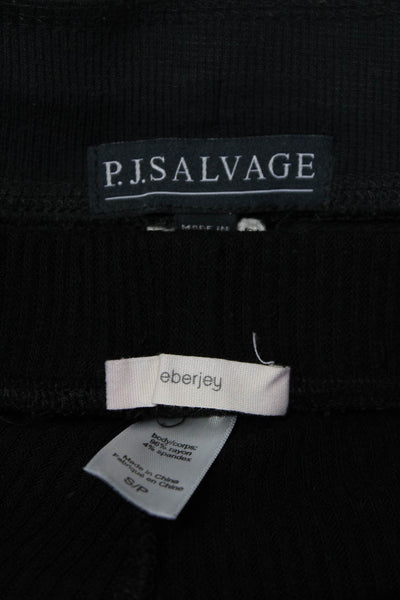 PJ Salvage Eberjey Womens Sweatpants Black Size Extra Small Small Lot 2