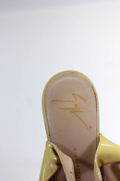 Giuseppe Zanotti Design Womens Yellow Leather Slingbacks Sandals Shoes 7.5