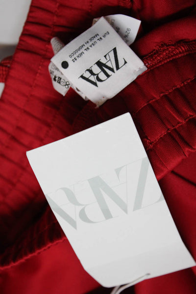 Zara Mens Track Pants Sweatpants Red White Size Extra Large Large Lot 2
