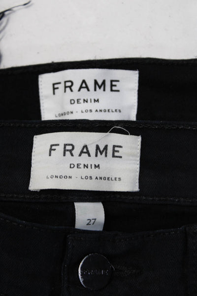 Frame Denim Womens Skinny & Flared Jeans Black Size 26 27 Lot 2