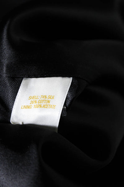 Kate Spade Womens Sleeveless Satin Crew Neck A Line Dress Black Silk Size 0