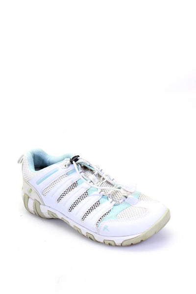 ECCO Women's Round Toe Mesh Side Lace Up Sneaker White Size 10