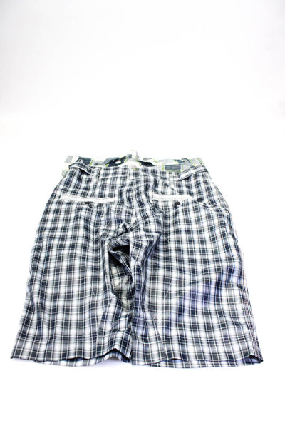 Raw Correct Line Superdry Mens Navy Plaid Casual Shorts Size 31 LOT 2