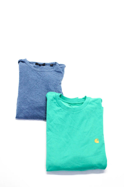 Vince Carhartt Mens Short Sleeve Tee Shirts Blue Green Size Medium Lot 2