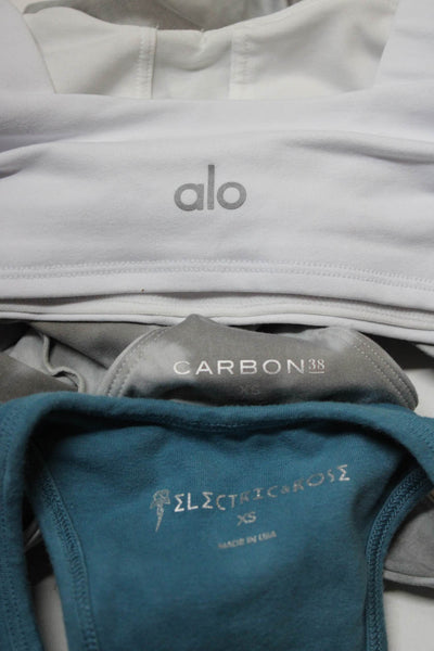 Alo Electric Rose Carbon 38 Womens Sports Bras White Size Extra Small Lot 3