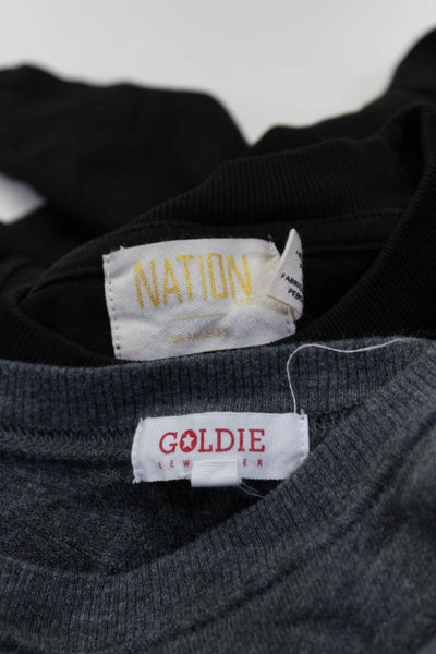 Nation LTD Women's Crewneck Short Sleeves T-Shirt Black Gray Size XS Lot 3