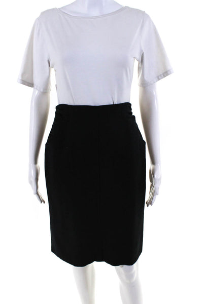 Escada Margaretha Ley Womens Darted Zipped High Waist Skirt Black Size EUR36