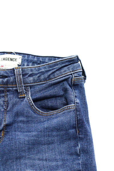 L'Agence Women's High Rise Skinny Medium Wash Jeans Blue Size 24