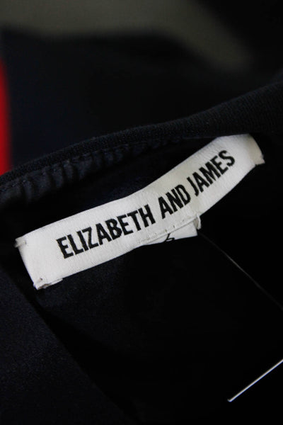 Elizabeth and James Womens Spaghetti Strap Cutout Back Dress Navy Blue Size 6