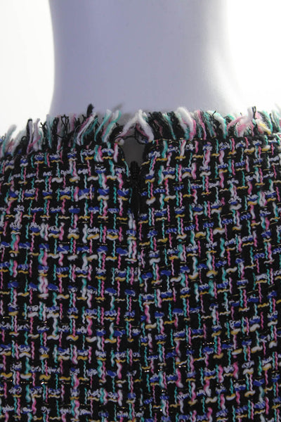 J Crew Womens Tweed V Neck Shift Dress Multi Colored Cotton Size 12