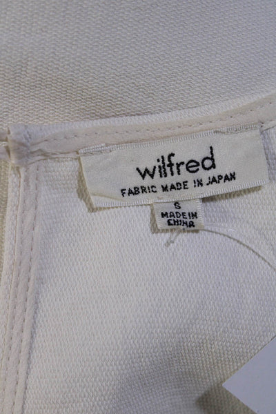 Wilfred Womens Round Neck Elastic Waist Sleeveless Tank Top Romper Cream Size S