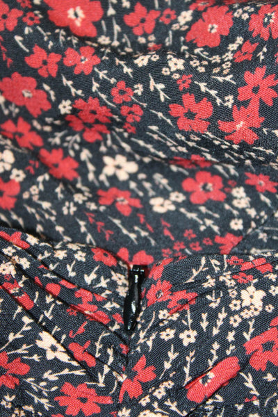 Zara Womens Cropped Tee Shirt Floral Maxi Dress Black Red Size Small Lot 2