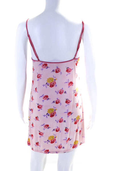 DKNY Womens Pink Floral Print V-neck Sleeveless Sleep Gown Size S Lot 2