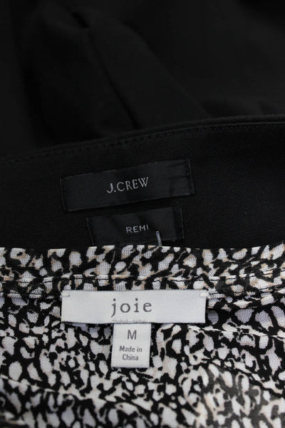 Joie Womens Crewneck Short Sleeves Abstract Black Size M J Crew Pant Size 8 Lot