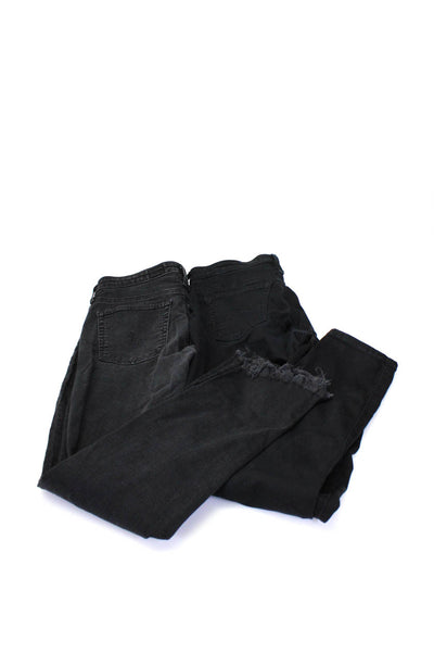 AG Women's Cigarette Ankle Raw Pockets Raw Hem Denim Pant Black Size 29 Lot 2