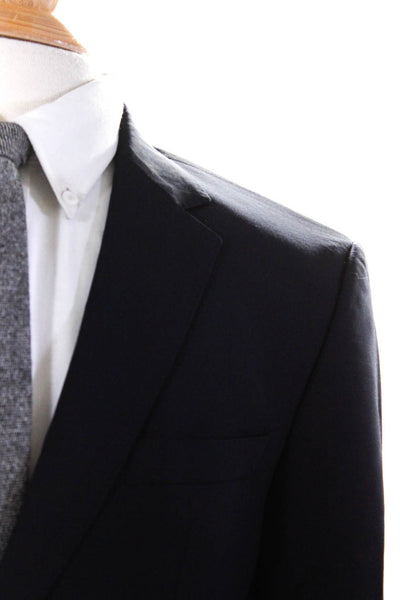 Boss Hugo Boss Mens Wool Darted Button Collar Long Sleeve Blazer Navy Size EUR36