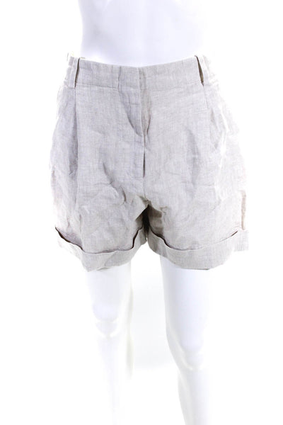 Stockholm Atelier & Other Stories Womens Hook & Eye Cuffed Shorts Beige Size 4