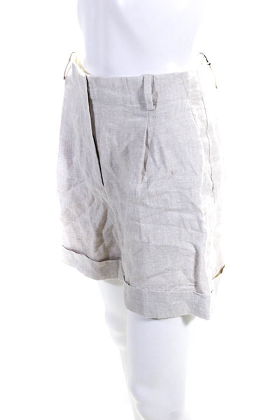 Stockholm Atelier & Other Stories Womens Hook & Eye Cuffed Shorts Beige Size 4