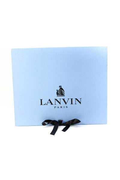Lanvin Womens Studded Ankle Strap 100mm Clous Platform Sandals Black Leather 36
