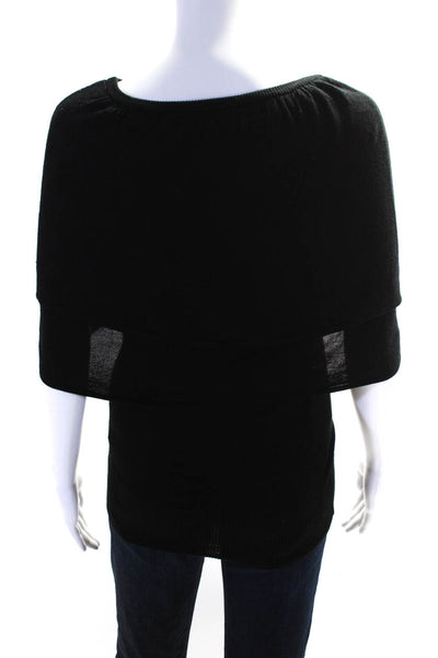 Vertigo Womens Layered Tiered Elastic Sleeveless Tank Top Blouse Black Size XS