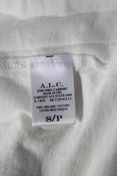 ALC Women's Crewneck Short Sleeves T-Shirt White Size S