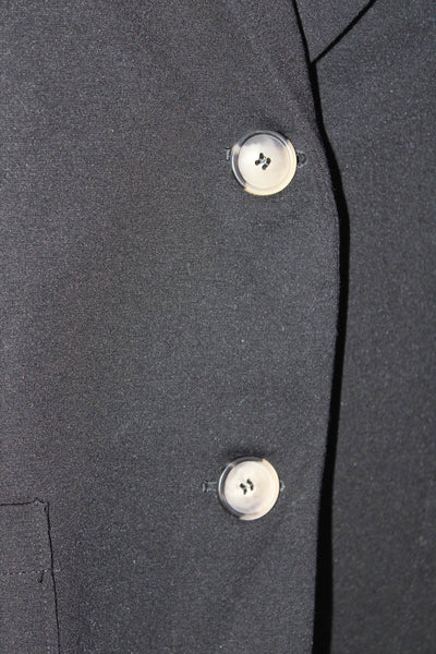 Sharis Place Womens Unlined Ponte Two Button Blazer Jacket Black Size IT 46