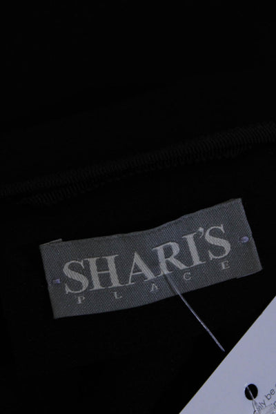 Sharis Place Womens Unlined Ponte Two Button Blazer Jacket Black Size IT 46