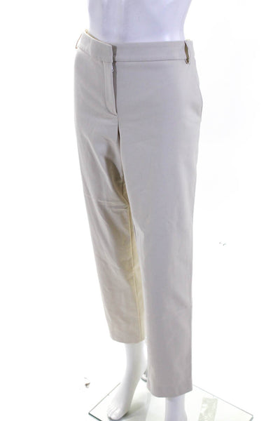 Judith & Charles Womens Mid Rise Straight Leg Pleated Pants Beige Size 8
