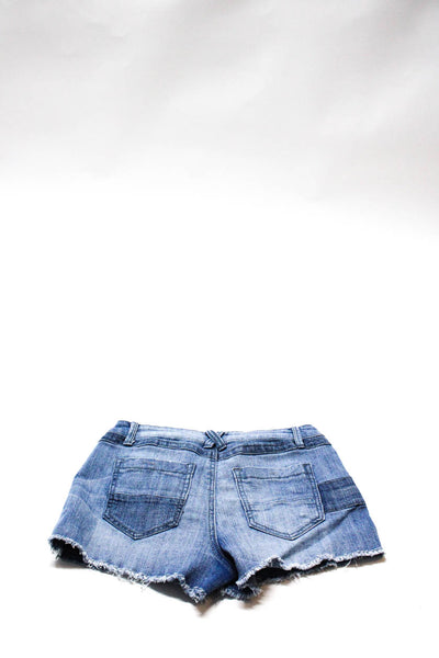 BLANKNYC Rewash Womens Denim Shorts Black Blue Size 28 25 Lot 2