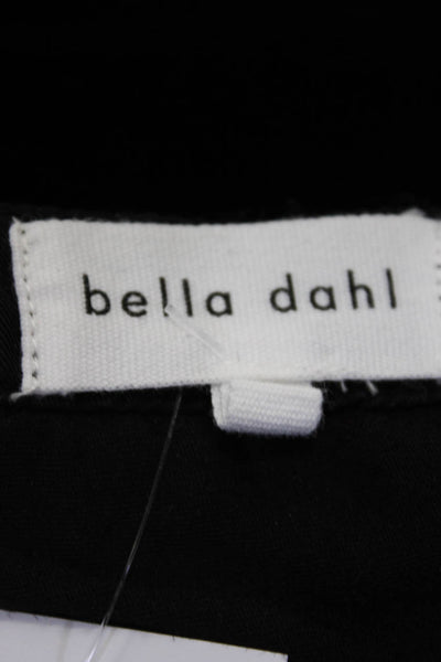Bella Dahl Womens Black Velour V-Neck Sleeveless Straight Leg Jumpsuit Size M