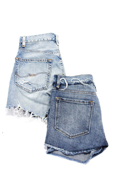 Frame Denim Denimist Women's Distressed Cut Off Shorts Blue Size 24 27 Lot 2
