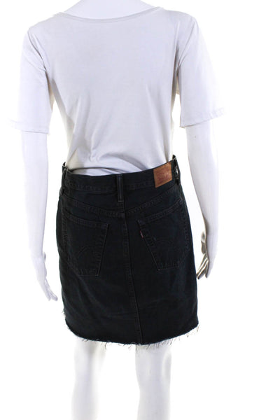 Levi's Women's Mid Rise Denim Mini Skirt Black Size 25